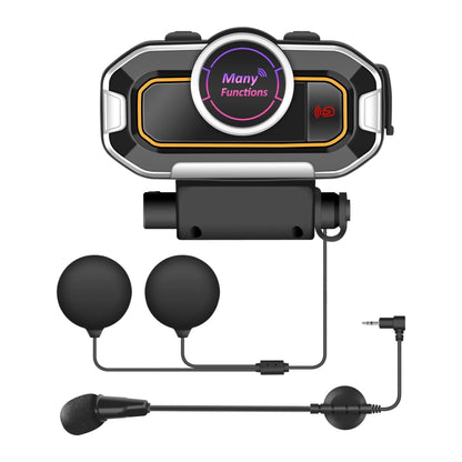 Bluetooth helmet intercom control unit with two speakers and boom microphone