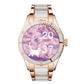Gold touch screen smart bracelet with purple screen showing 04/10 and values 20, 37.