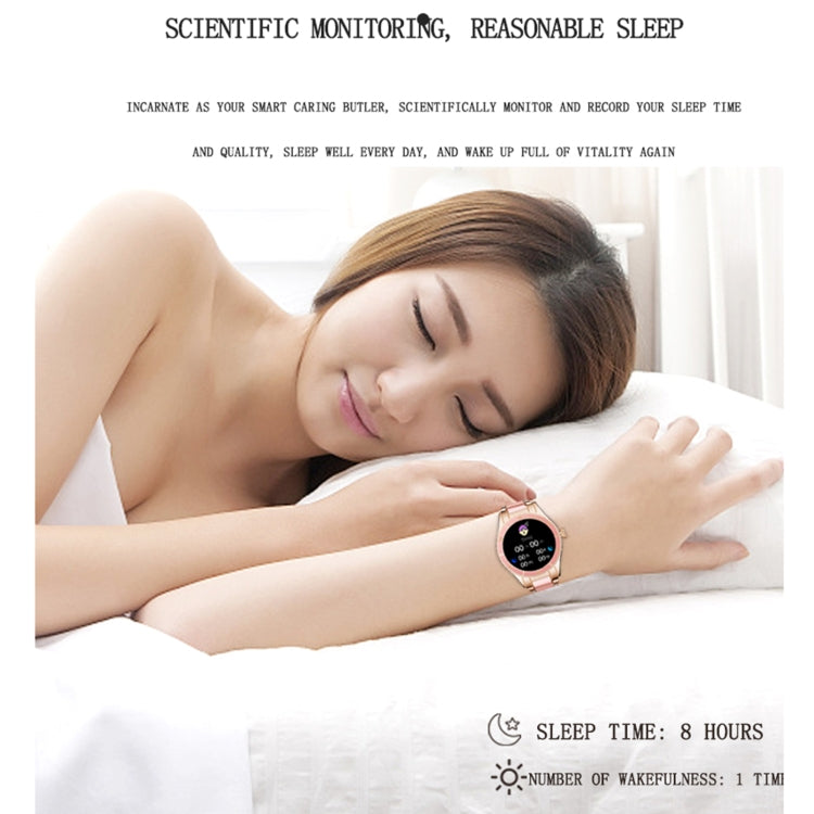 Smart bracelet on wrist during sleep with display showing sleep time: 8 hours.