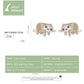 925 sterling silver sloth ear stud pair with enamel body and raised leg details