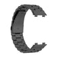 Black three-bead stainless steel watch strap with clasp and side profile.