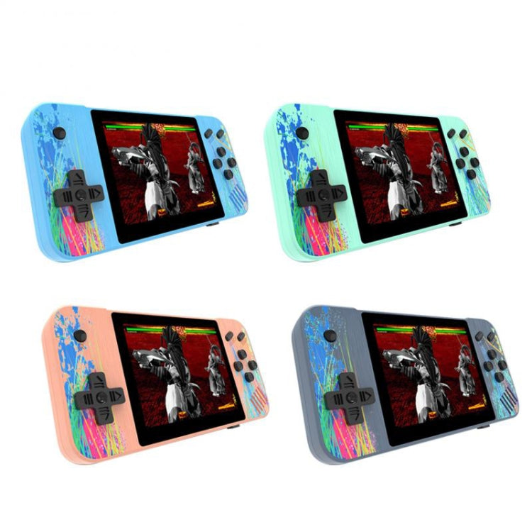 Assorted-color handheld dual-player game consoles with 3.5-inch screens and controller pads