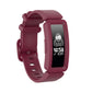 Wine red silicone replacement smartwatch strap with clasp buckle for Fitbit Inspire HR/Ace 2