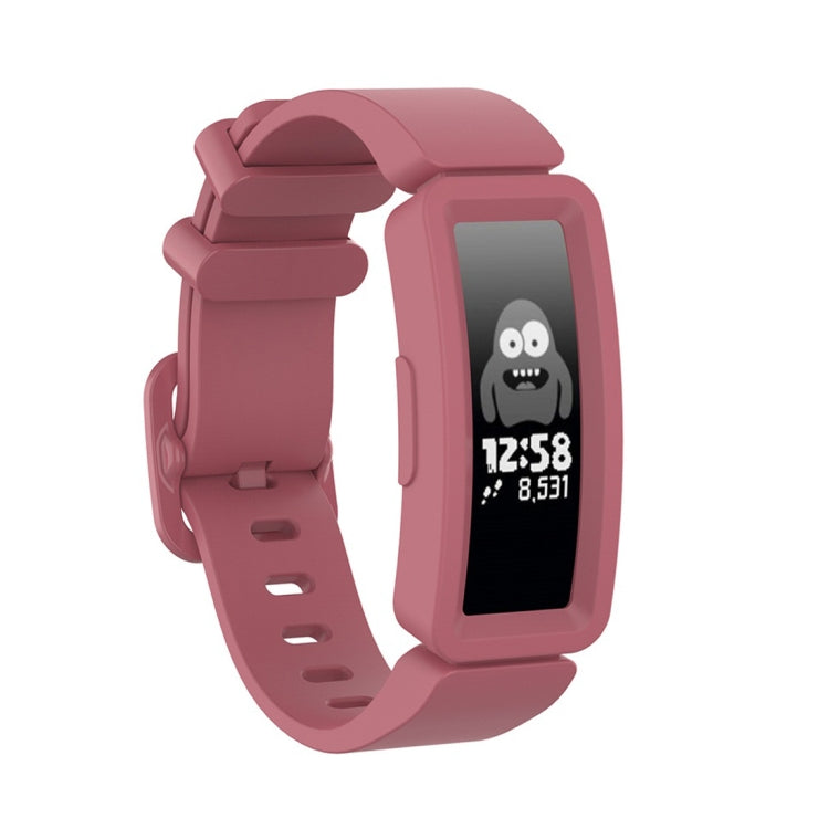 Wine red silicone smart watch replacement strap with matching buckle for Fitbit