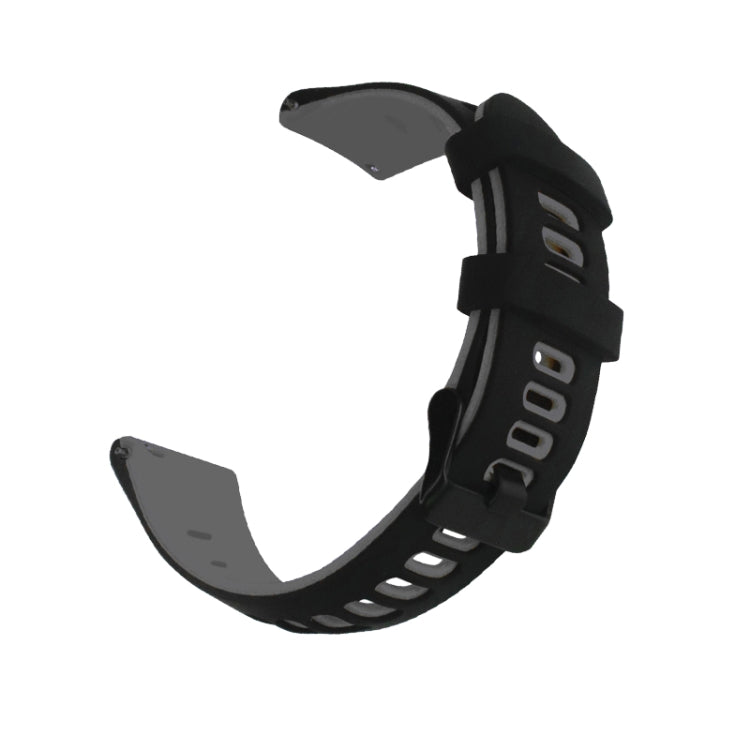 Universal Double Color Silicone Replacement Strap Watchband, 20mm, 22mm