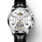 OLEVS 9912 Hollow Flywheel Week Calendar Dial Luminous Mechanical Watch for Men