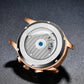 OLEVS 9912 Hollow Flywheel Week Calendar Dial Luminous Mechanical Watch for Men