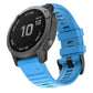 Silicone smartwatch replacement strap for Garmin, royal blue, with adjustable buckle holes
