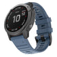 Silicone smartwatch replacement strap for Garmin, sky blue, with adjustable buckle holes