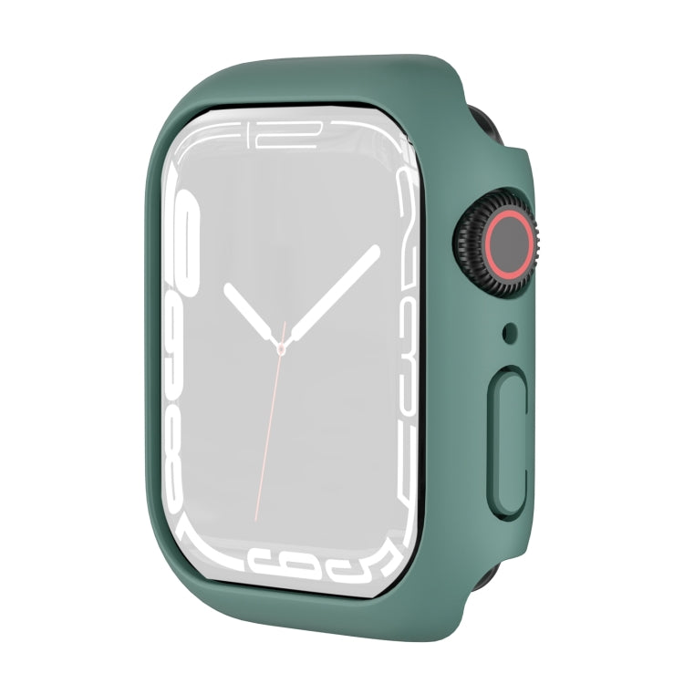 Shockproof TPU protective case for Apple Watch with dark green bumper and side cutouts