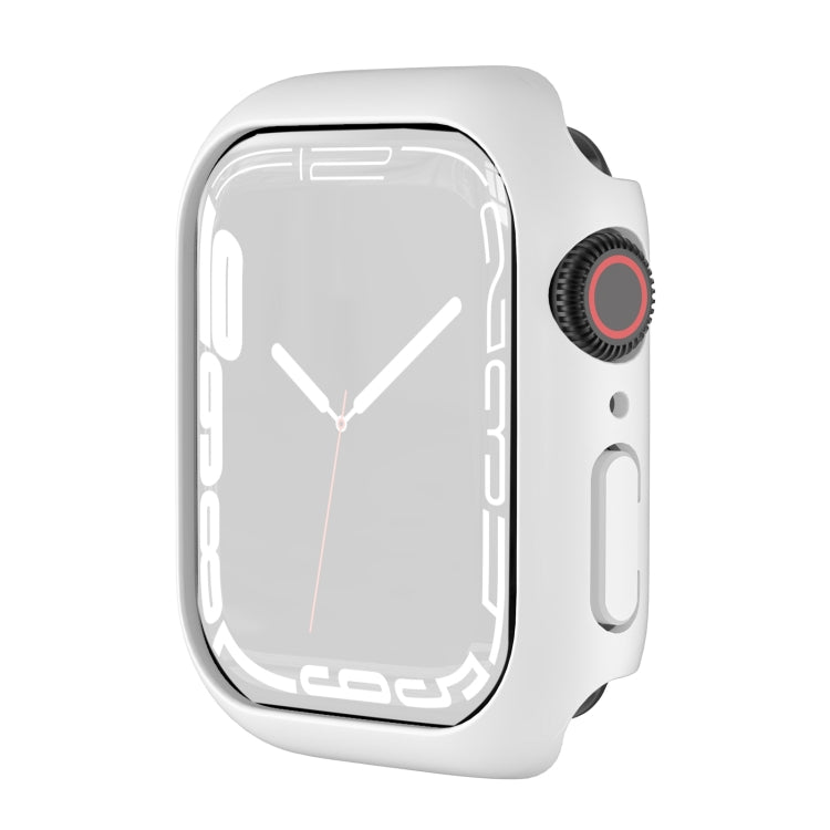 Shockproof TPU Apple Watch case in white, raised bezel and strap cutouts