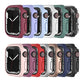 Shockproof TPU Apple Watch case set in multiple colors, clear front windows and cutouts