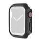 Black shockproof TPU smartwatch case with raised bezel, speaker grille, and button cutouts