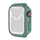 Shockproof TPU protective case for Apple Watch with dark green finish and button opening