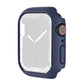 Shockproof TPU protective case for Apple Watch with dark blue finish and button opening