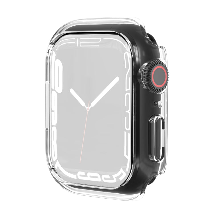 Shockproof TPU Apple Watch case in black, side button and strap cutout visible