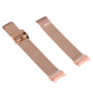 Milanese replacement watch strap with double buckle clasp, rose gold mesh band