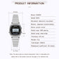 SANDA 6053 Square LED Digital Display Dial Running Seconds Alarm Clock Electronic Watch for Women