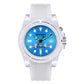 SANDA 6078 Fluorescent Calendar Dial Transparent Strap Quartz Watch for Women