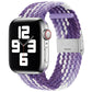 Purple nylon braided watch band with single metal buckle for Apple Watch