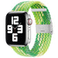Green nylon braided watch band with single metal buckle for Apple Watch