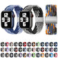 Nylon braided watch band set with one-buckle closures and assorted colors