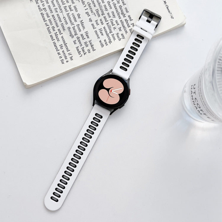 Two-color Silicone Strap Watchband, For Samsung Galaxy Watch4 40mm / 44mm