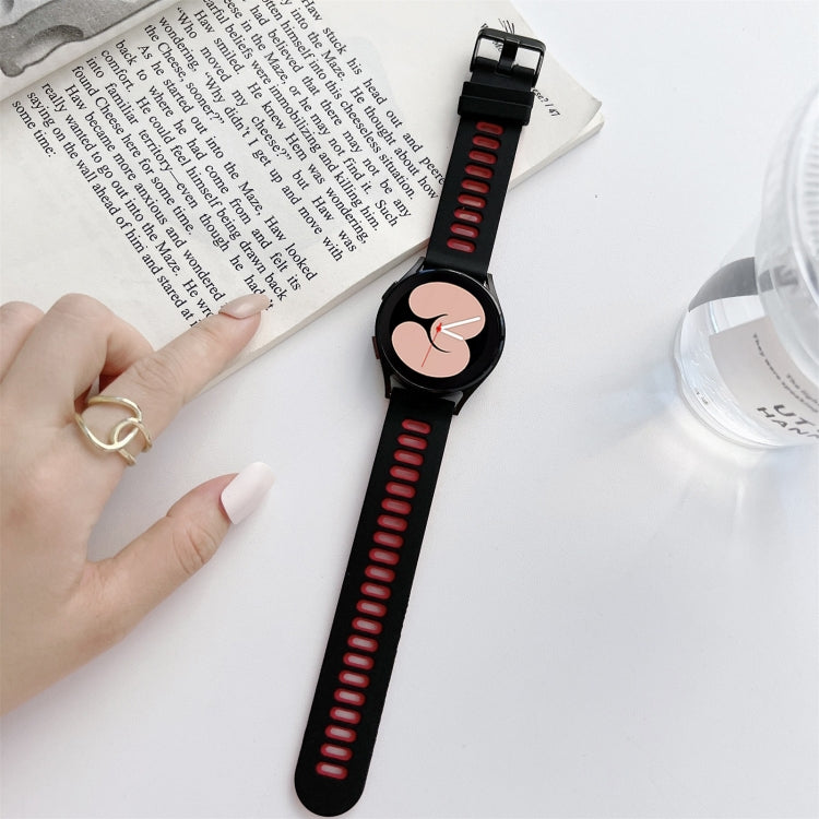 Two-color Silicone Strap Watchband, For Samsung Galaxy Watch4 40mm / 44mm