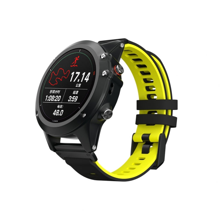 Two-color Silicone Strap Watchband, For Garmin Fenix 6