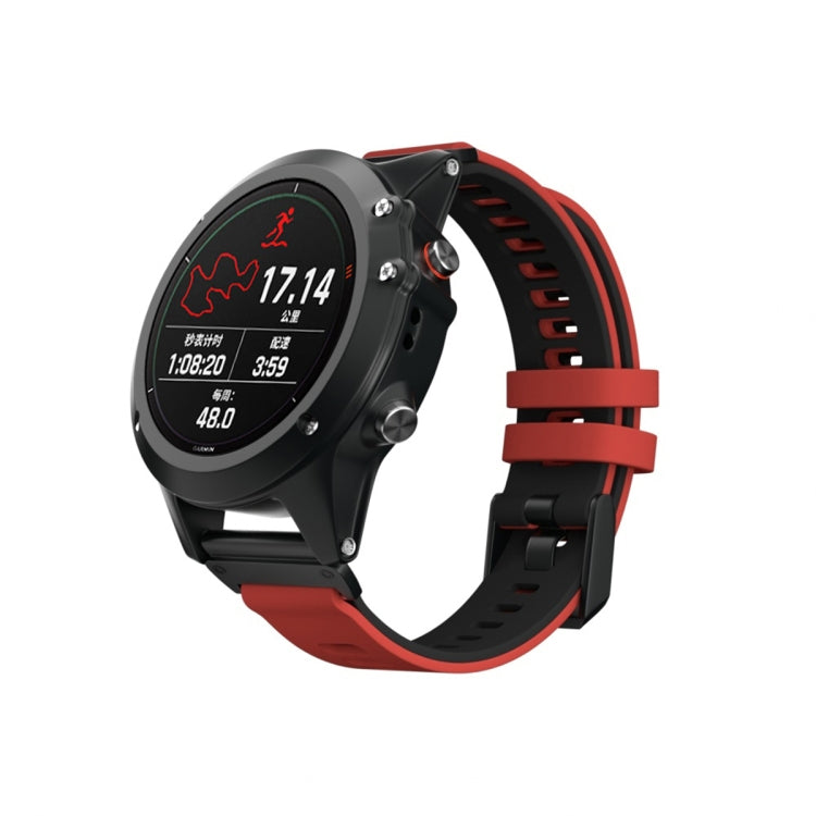 Two-color Silicone Strap Watchband, For Garmin Fenix 6