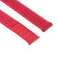 Red woven nylon watch band with snap connectors and hook-and-loop closure ends