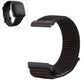Dark brown nylon watch band with hook-and-loop fastener for Fitbit Versa and Versa 2