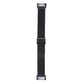 Black stainless steel double-buckle mesh watchband for Fitbit Charge 5
