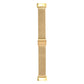 Gold stainless steel double-buckle mesh watchband for Fitbit Charge 5