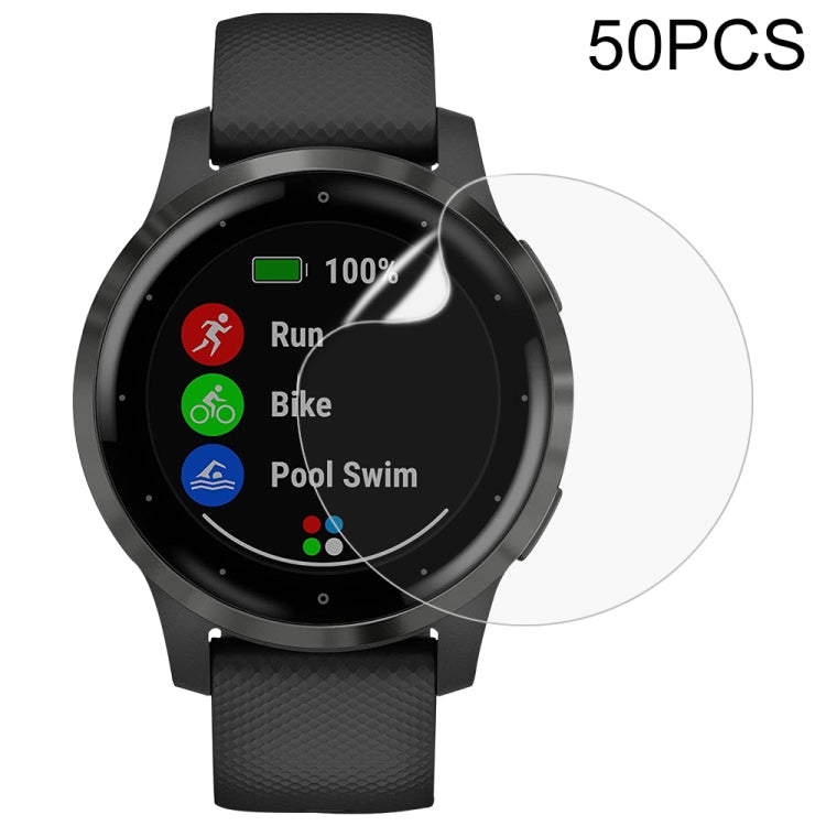 Set of 50 clear hydrogel watch screen protector films, round protective sheet