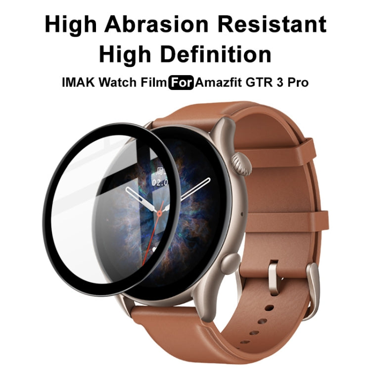 Round transparent watch film on brown leather strap smartwatch screen protector