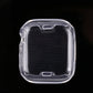 Shockproof TPU Apple Watch case, clear full-cover design with top button slots