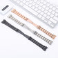 Three-bead steel watchband set with rose gold, silver, and black link bracelets