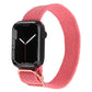 Nylon braid watch band, solid pink, for Apple Watch.
