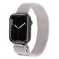 Nylon braid watchband for Apple Watch with light gray woven fabric and clasp