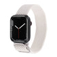 Nylon braid watchband for Apple Watch with white woven fabric