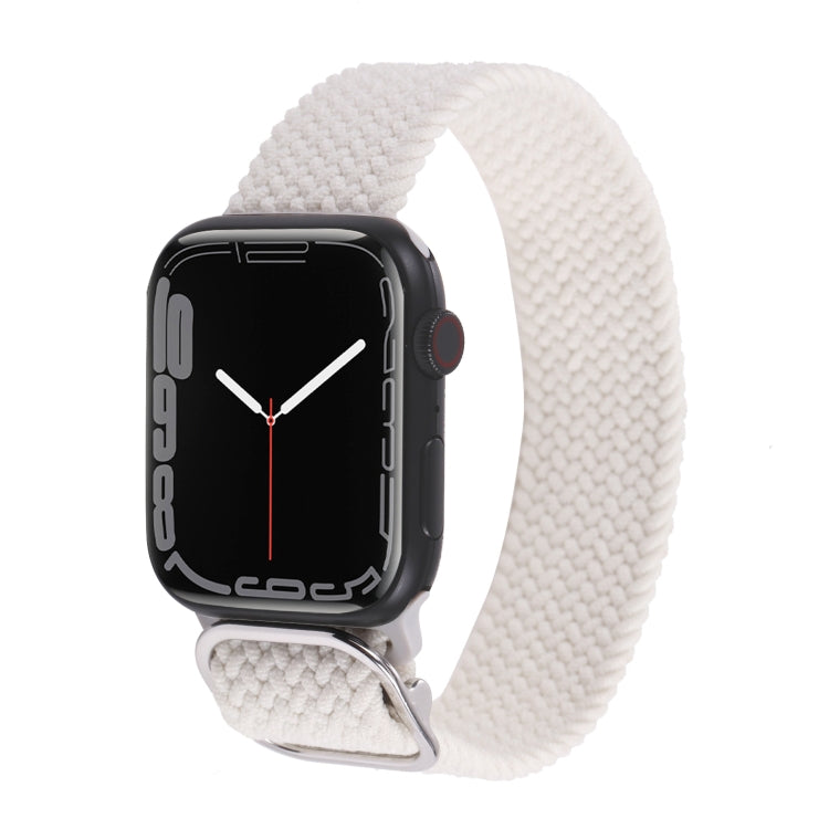 Nylon braid watchband for Apple Watch with white woven fabric
