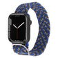 Nylon braid watchband for Apple Watch with blue and gray woven stripes