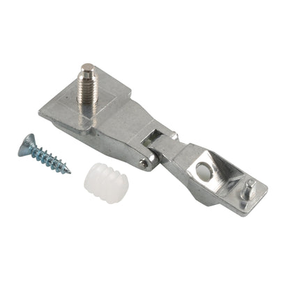 Door handle repair bracket with mounting screw and white plastic clip