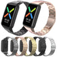 Mixed-color stainless steel three-bead watchband set with square smartwatch cases