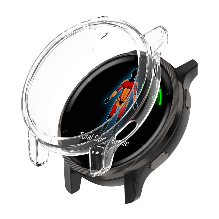 Clear TPU watch case with open display window; snap-on side guards