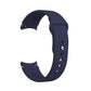 Navy silicone reverse-buckle watch band with adjustment holes and metal pin