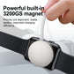 Magnetic charging cable close-up with strong 3200GS magnet and round dock