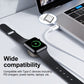 Magnetic charging cable with USB-C plug and round dock for wide device compatibility