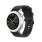 Silicone watch replacement strap, black with buckle and vented links